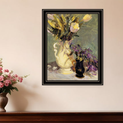 Tulips and Lavender Black Framed Print Wall Art HomeRoots