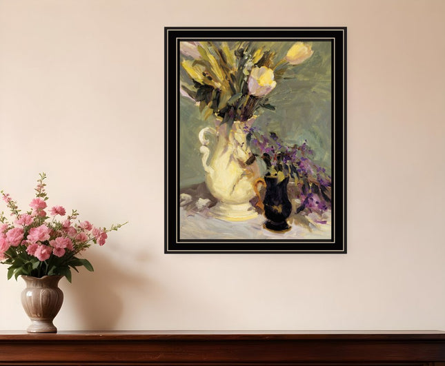 Tulips and Lavender Black Framed Print Wall Art HomeRoots