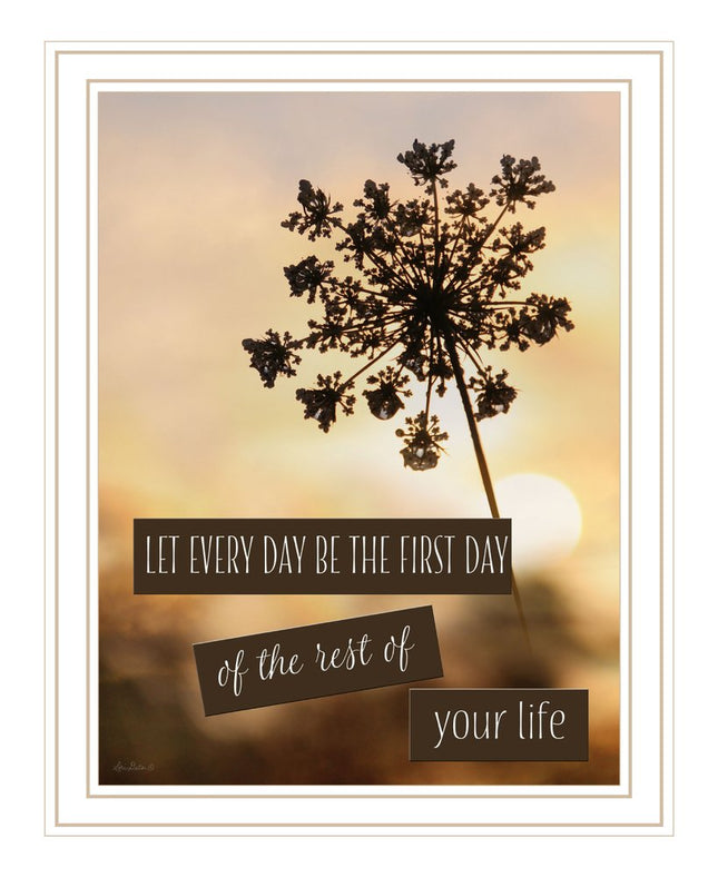 The First Day White Framed Print Wall Art