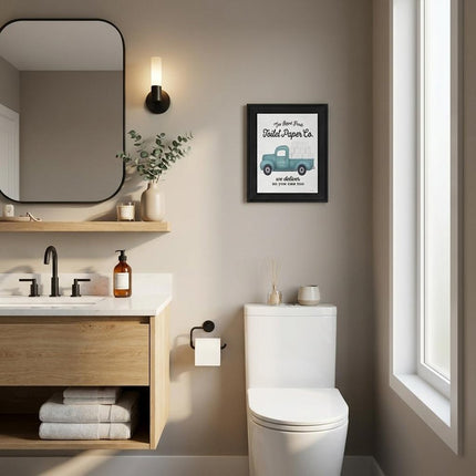 Toilet Paper Co Black Framed Print Bathroom Wall Art HomeRoots