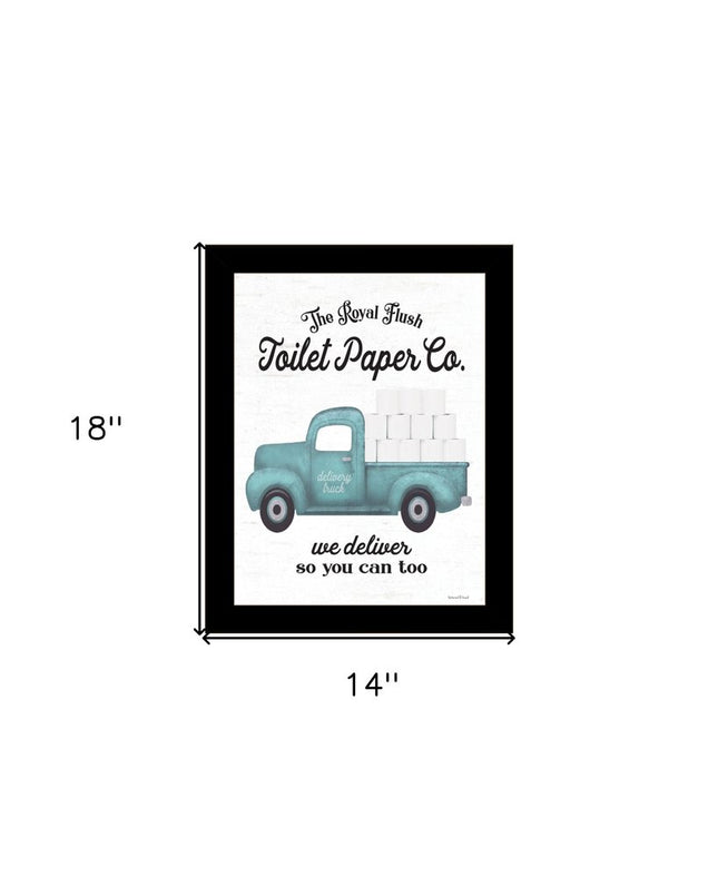 Toilet Paper Co Black Framed Print Bathroom Wall Art