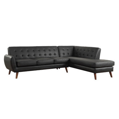 ACME 53040 Essick II Sectional Sofa, Black PU (1Set/2Ctn) ACME Furniture
