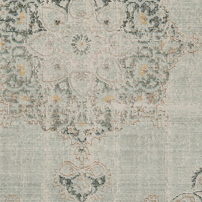 9' X 13' Tan And Light Green Medallion Area Rug HomeRoots