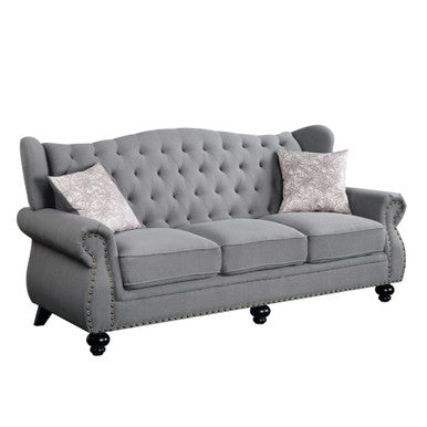 ACME 53280 Hannes Sofa with 2 Pillows, Gray Fabric ACME Furniture