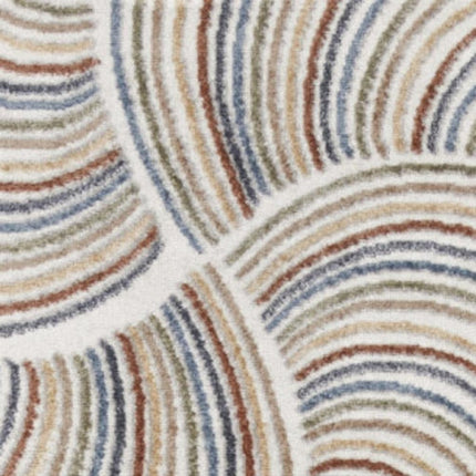 10' Blue And Ivory Abstract Washable Runner Rug HomeRoots