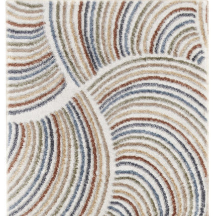 10' Blue And Ivory Abstract Washable Runner Rug HomeRoots