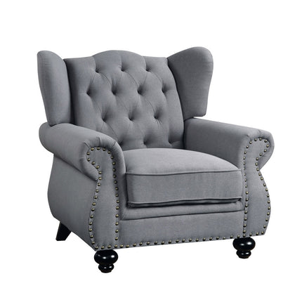 ACME 53282 Hannes Chair, Gray Fabric