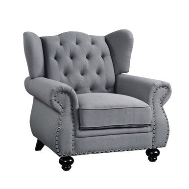 ACME 53282 Hannes Chair, Gray Fabric ACME Furniture
