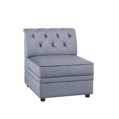 ACME 53305 Bois II Modular Armless Chair, Gray Velvet ACME Furniture