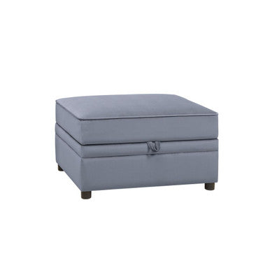 ACME 53307 Bois II Storage Ottoman, Gray Velvet ACME Furniture