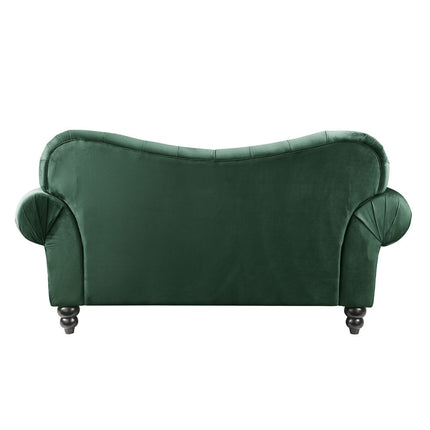 ACME 53402 Iberis Loveseat, Green Velvet (1Set/2Ctn)