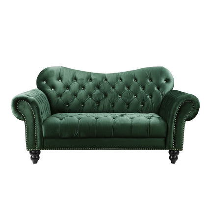 ACME 53402 Iberis Loveseat, Green Velvet (1Set/2Ctn)