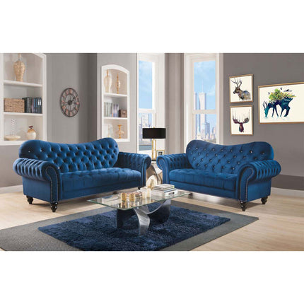 ACME 53405 Iberis Sofa, Navy Velvet (1Set/2Ctn)