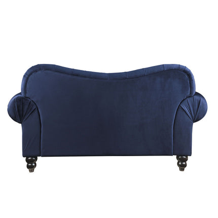 ACME 53407 Iberis Loveseat, Navy Velvet (1Set/2Ctn)