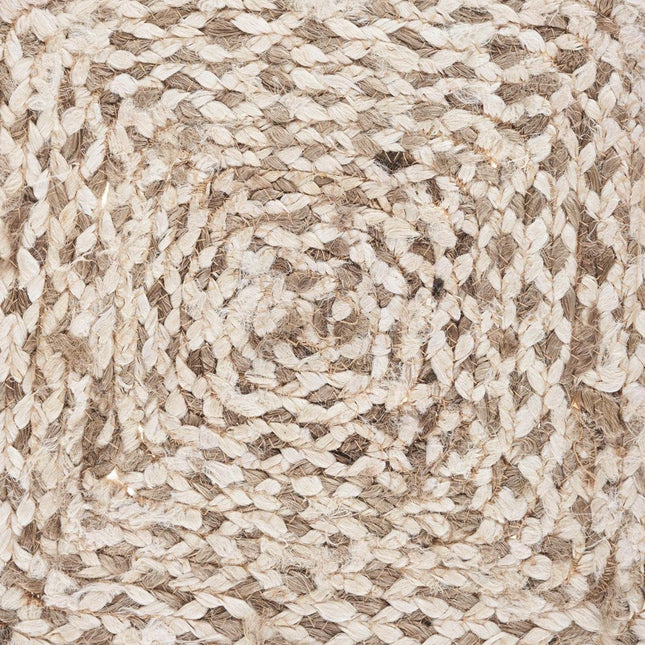 15" Set of Four Ivory And Natural Jute Square Placemats HomeRoots