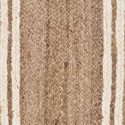 80" Natural And Cream Geometric Bordered Jute Table Runner HomeRoots