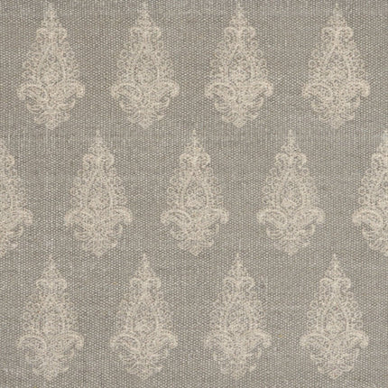 19" Set of Four Gray And Cream Geometric Medallion Cotton Placemats HomeRoots