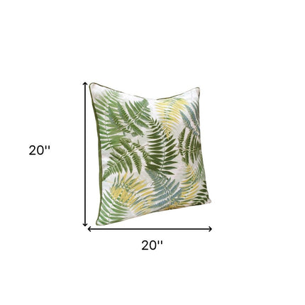 Set of Two 20" Green and Yellow Throw Pillows HomeRoots