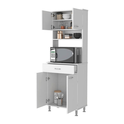 67" White Wood Pantry Or Storage Closet