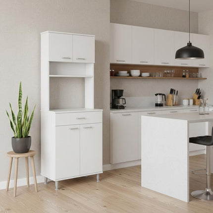 67" White Wood Pantry Or Storage Closet