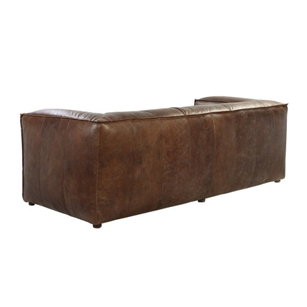 ACME 53545 Brancaster Sofa, Retro Brown Top Grain Leather