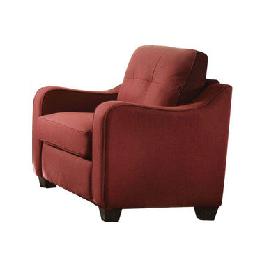 ACME 53562 Cleavon II Chair, Red Linen ACME Furniture