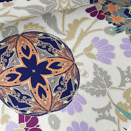 Set of Two White And Purple Peacock Indoor Outdoor Throw Pillow