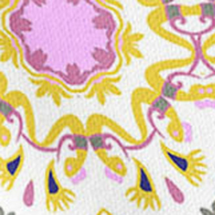 Set of Two Yellow And Pink Floral Indoor Outdoor Throw Pillow HomeRoots