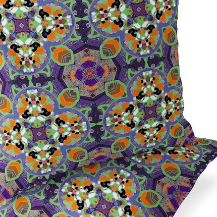 Set of Two Purple And Green Floral Indoor Outdoor Throw Pillow HomeRoots