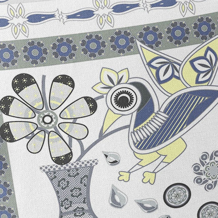 Set of Two White Yellow And Gray Peacock Indoor Outdoor Throw Pillow HomeRoots