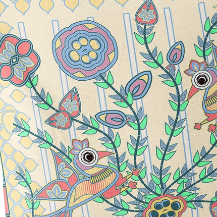 Set of Two Yellow Blue And Pink Peacock Indoor Outdoor Throw Pillow HomeRoots