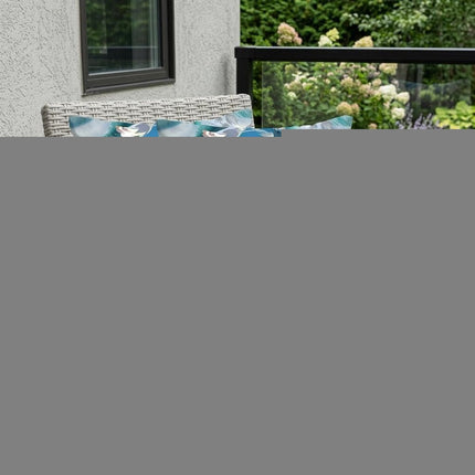 Set of Two White Blue And Gray Bird Indoor Outdoor Throw Pillow HomeRoots