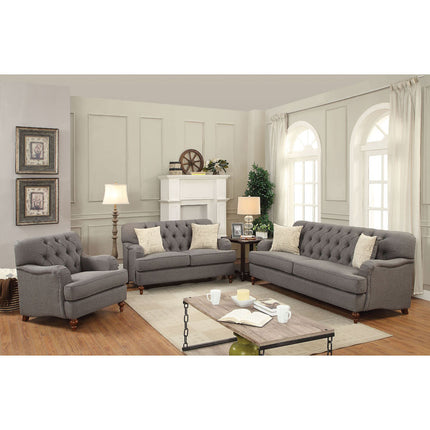 ACME 53690 Alianza Sofa with 2 Pillows, Dark Gray Fabric