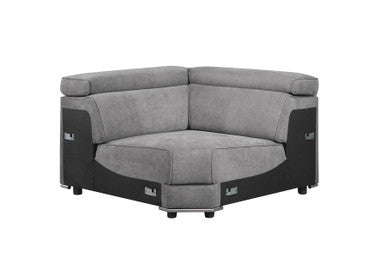 ACME 53721 Alwin Modular Wedge, Dark Gray Fabric ACME Furniture
