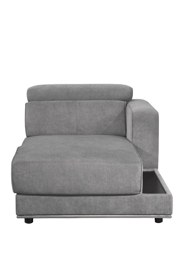 ACME 53723 Alwin Modular RF Chaise, Dark Gray Fabric