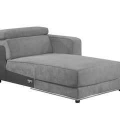 ACME 53723 Alwin Modular RF Chaise, Dark Gray Fabric