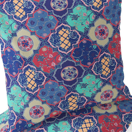 Set of Two Navy Blue And Red Diamond Indoor Outdoor Throw Pillow HomeRoots