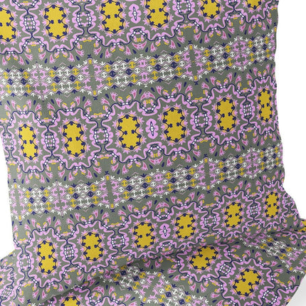 Set of Two Purple And Yellow Floral Indoor Outdoor Throw Pillow HomeRoots