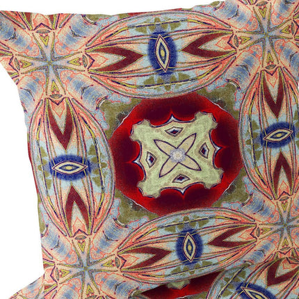 Set of Two Gray Green Magenta And Red Floral Indoor Outdoor Throw Pillow HomeRoots