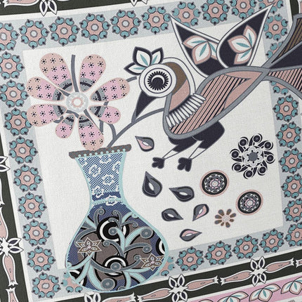 Set of Two Pink Black And Gray Peacock Indoor Outdoor Throw Pillow HomeRoots