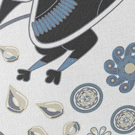 Set of Two White Black Gray And Blue Peacock Indoor Outdoor Throw Pillow HomeRoots