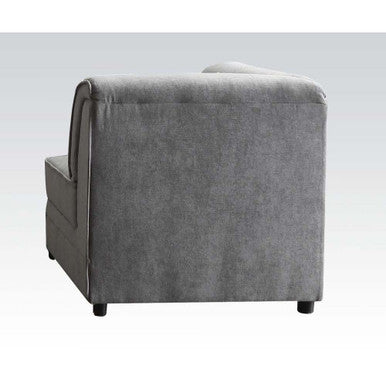 ACME 53781 Bois Modular - Wedge & 1 Pillow, Gray Velvet ACME Furniture