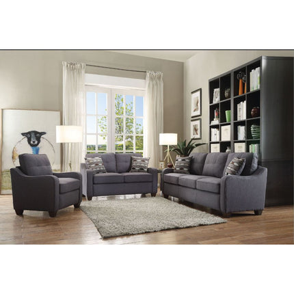 ACME 53790 Cleavon II Sofa with 2 Pillows, Gray Linen