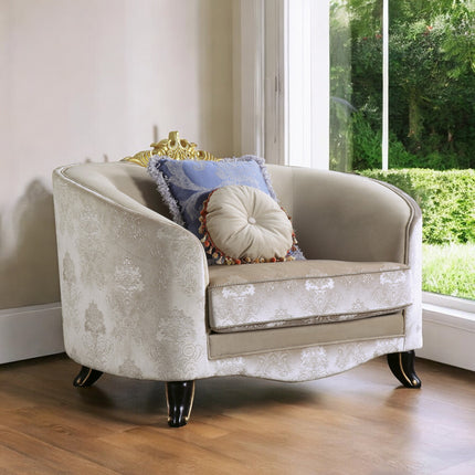 ACME 53947 Sheridan Chair with 2 Pillows, Cream Fabric