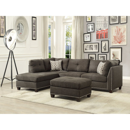 ACME 54370 Laurissa Light Charcoal Right Facing Sectional Sofa  4