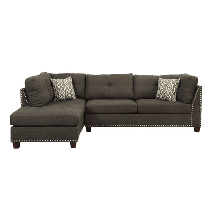 ACME 54370 Laurissa Light Charcoal Right Facing Sectional Sofa  1