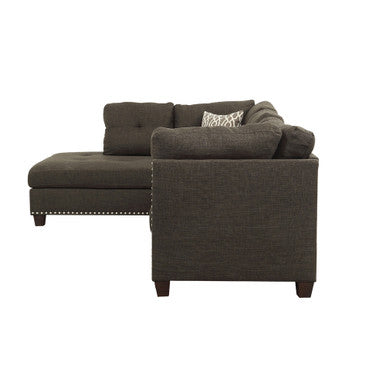 ACME 54370 Laurissa Light Charcoal Right Facing Sectional Sofa ACME Furniture
