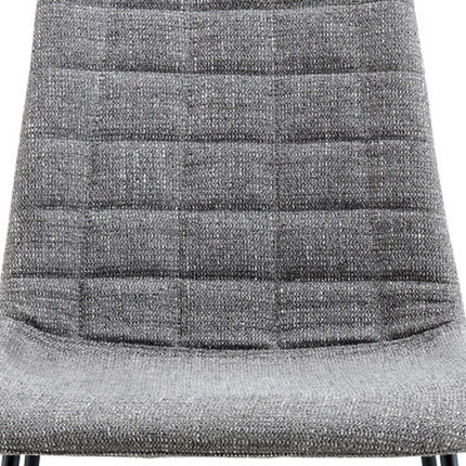 Set of Two Gray And Black Upholstered Fabric Dining Side Chairs HomeRoots