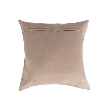 Set of Two 18" Natural Patchwork Cowhide Throw Pillows HomeRoots