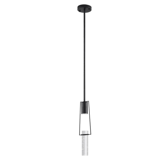 Black And Clear Transparent Metal LED Dimmable Chandelier With Clear Shades HomeRoots